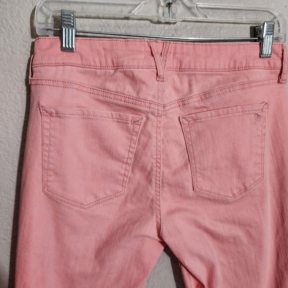 Jessica Simpson Jeans Womens 8 Pink Rolled Crop Skinny Stretch Pants Denim - Picture 4 of 16